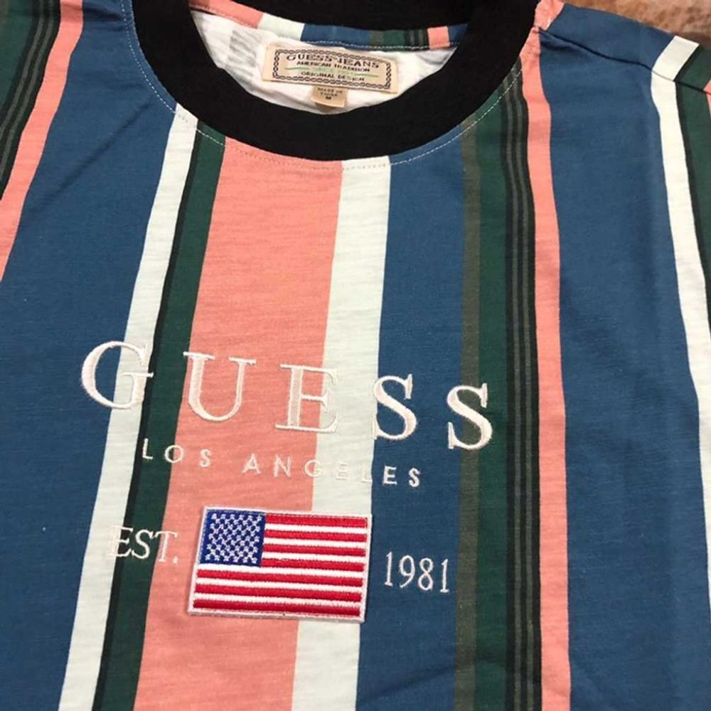 GUESS LOS ANGELES STRIPED T-SHIRT